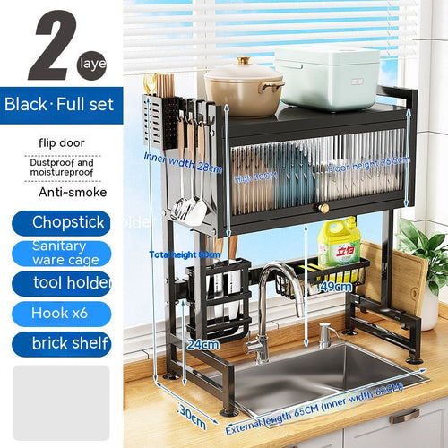 Kitchen Sink Storage Stand Surface Washed
