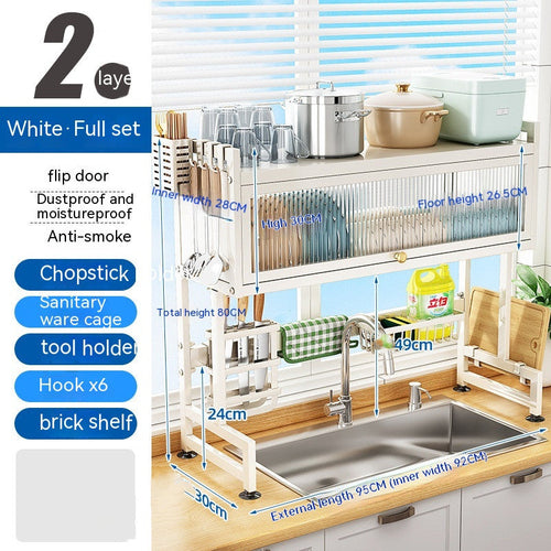 Kitchen Sink Storage Stand Surface Washed