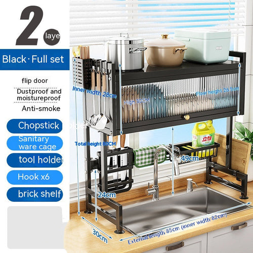 Kitchen Sink Storage Stand Surface Washed