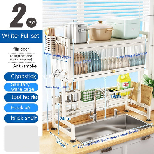 Kitchen Sink Storage Stand Surface Washed