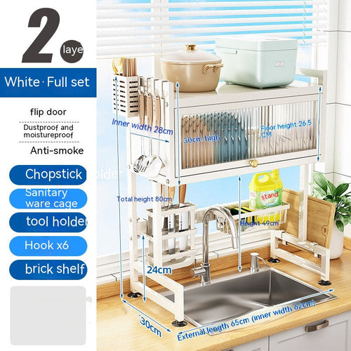 Kitchen Sink Storage Stand Surface Washed