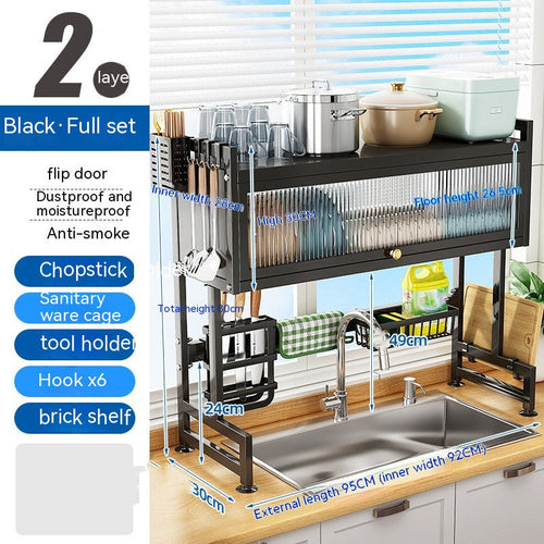 Kitchen Sink Storage Stand Surface Washed